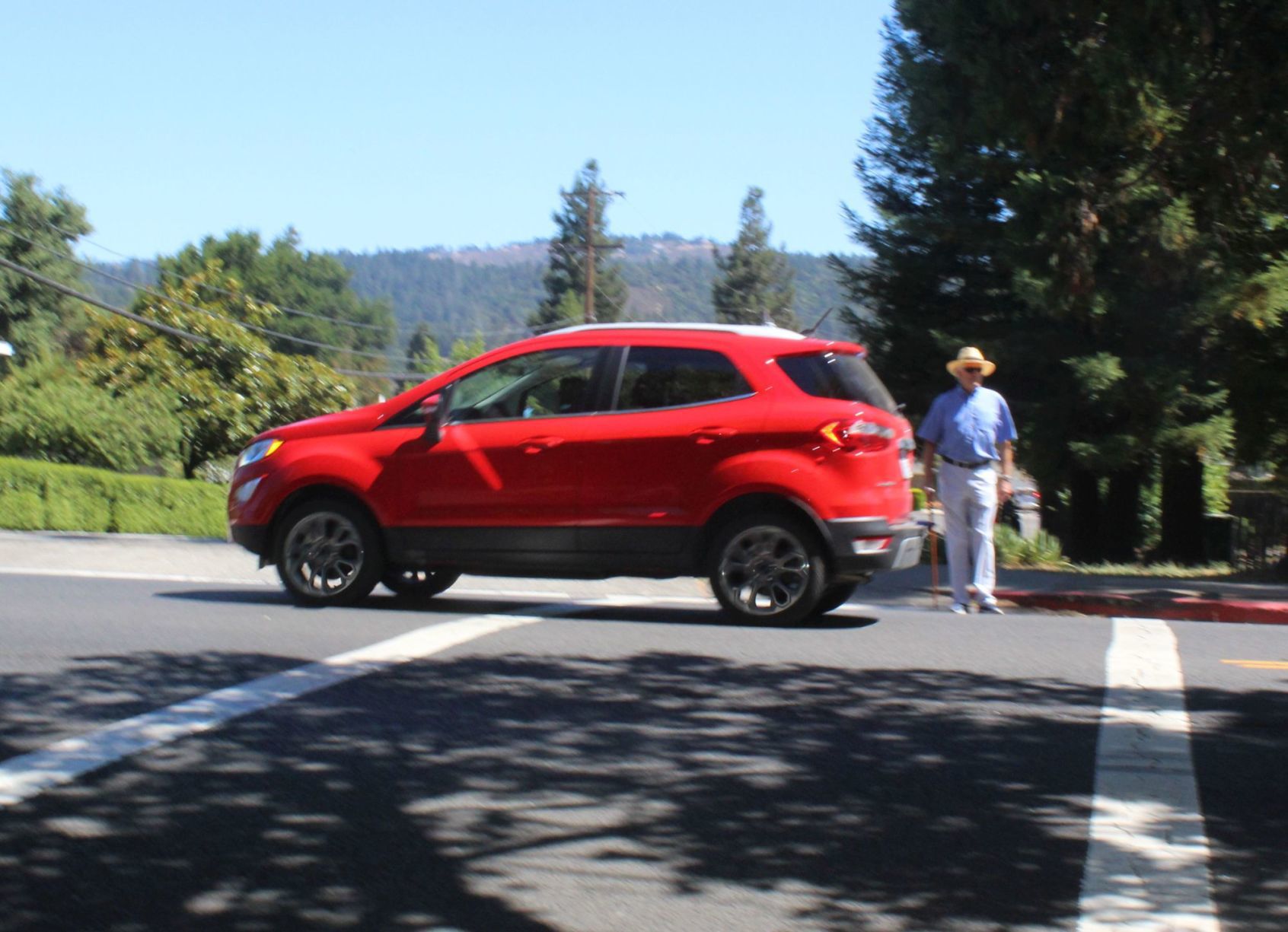 Red minivan